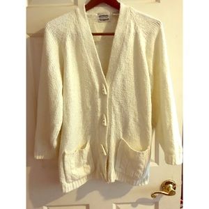 Vintage Separate Issue Ivory Toggle Cardigan